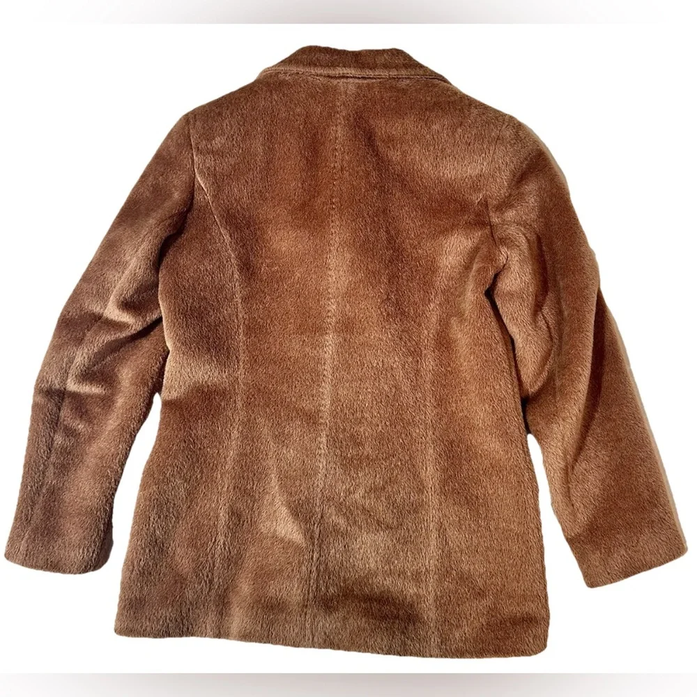 Bill Blass Vintage Rare Baby Llama Coat 4 Mid Length Brown Old Money Classic
